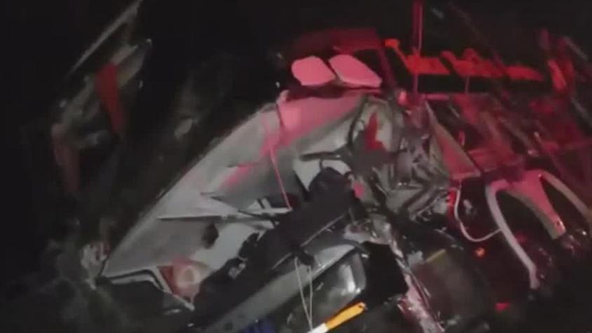 [VIDEO] Al menos 15 lesionados en accidente múltiple en Teno