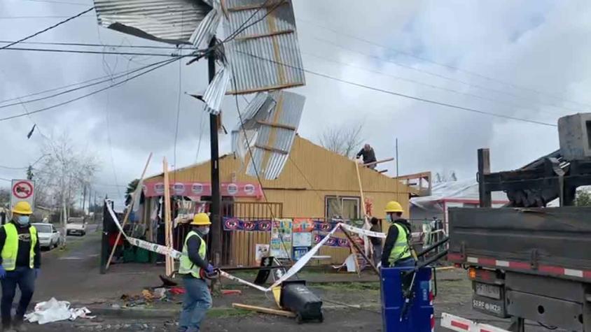 Alcalde de Tucapel reporta que "tornado" afectó a más de 20 viviendas de la comuna del Biobío