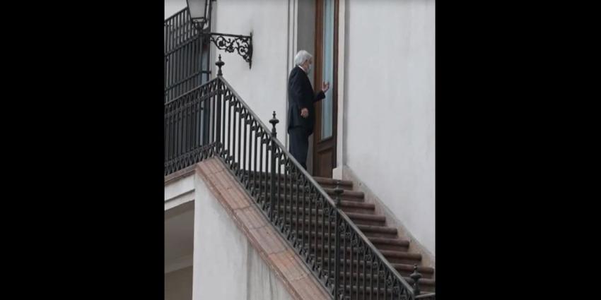 "Cosas que pasan en la vida": Presidente Piñera se quedo afuera de su oficina