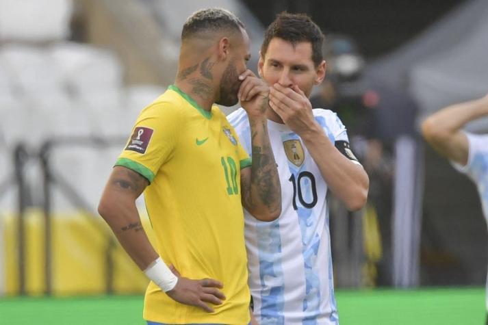 Conmebol confirma que duelo entre Brasil y Argentina fue suspendido por "decisión del árbitro"