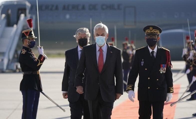 Piñera llegó a Francia para cita con Macron y abordar proceso político en Chile y el COVID-19