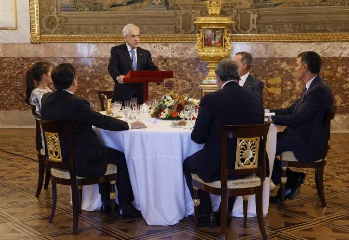 Piñera sostiene reunión con Rey de España en medio de gira por Europa