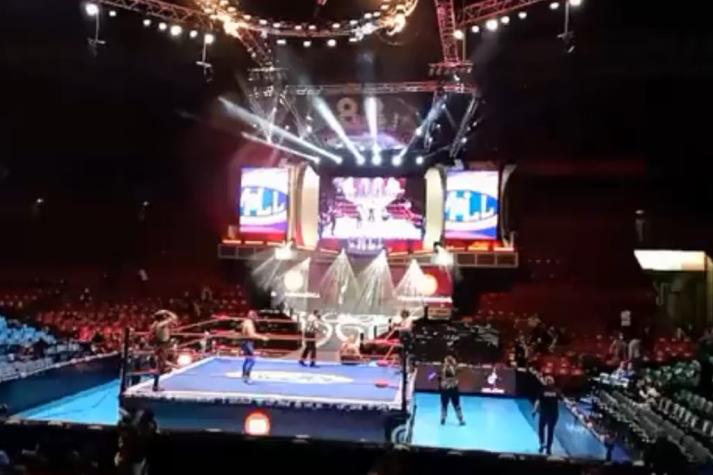 Así se vivió el terremoto en México durante un evento de lucha libre con público