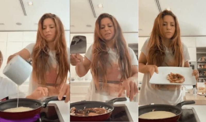 "¿Por qué está echando tanto humo?": Shakira intenta cocinar panqueques para sus hijos y quema todo