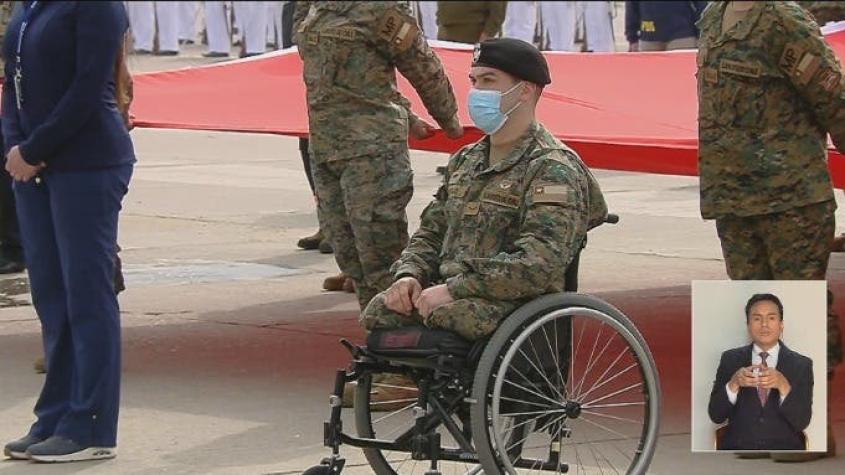 Parada militar: Militar que resultó con sus piernas amputadas por atropello participó de ceremonia