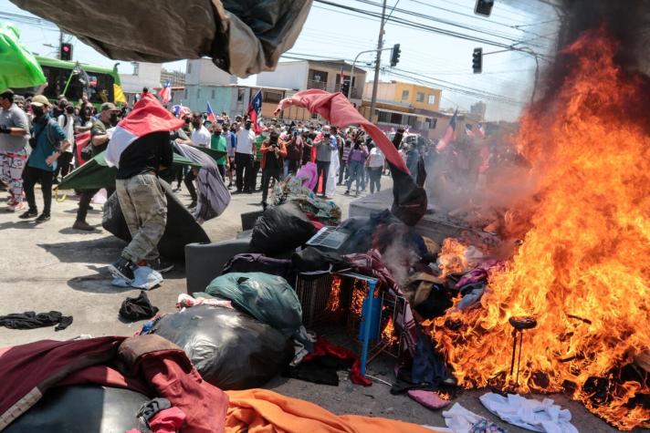Unicef y Human Rights Watch reaccionan a la quema de pertenencias de inmigrantes en Iquique