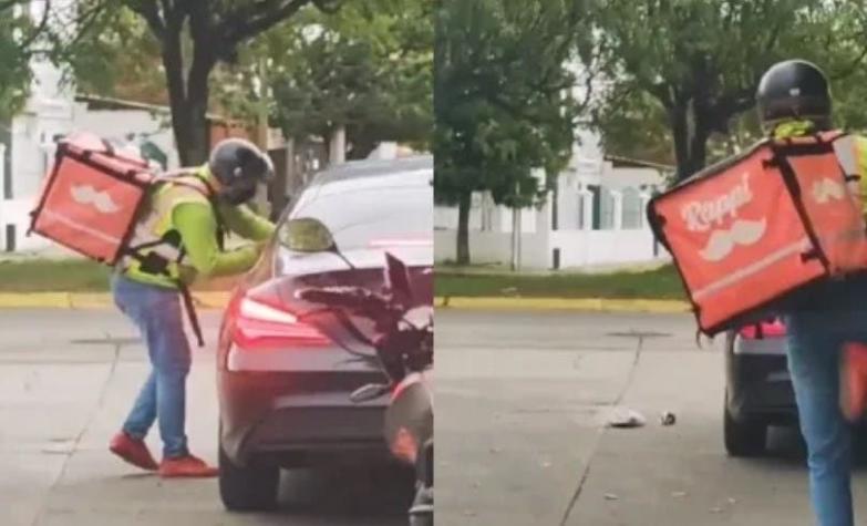 [VIDEO] Conductor de auto de lujo recibe una lección luego de botar basura en la calle