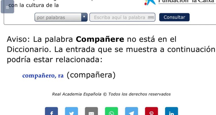 RAE en contra del "compañere": "El uso genérico del masculino no es discriminación sexista"