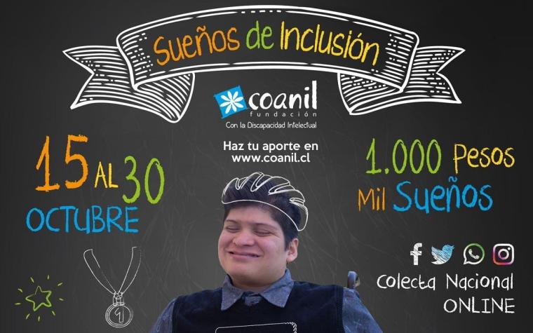 "Sueños de Inclusión": Coanil lanza su segunda colecta nacional online entre el 15 y 30 de octubre