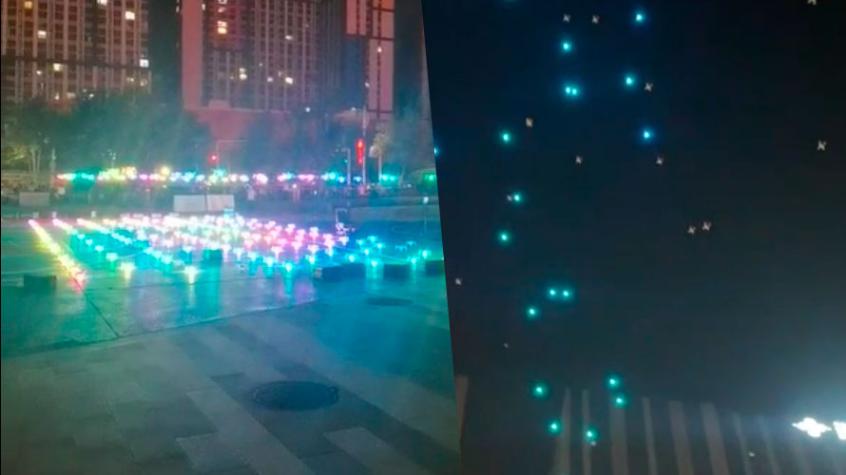 Mira la lluvia de drones que dejó un fallido espectáculo en China