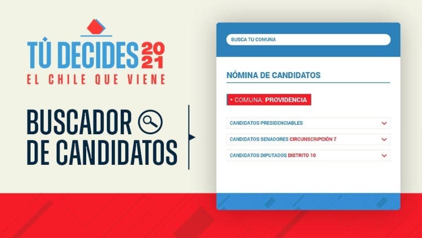 Buscador de candidatos para las Elecciones 2021: ingresa tu comuna y averigua tus opciones de voto