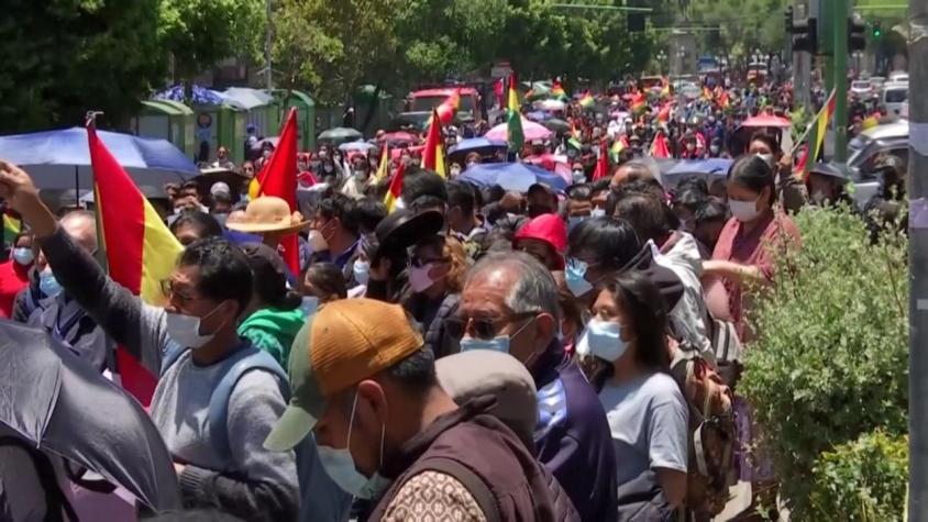 [VIDEO] Presidente de Bolivia denuncia intento de "golpe": Polémica ley mantiene un paro indefinido