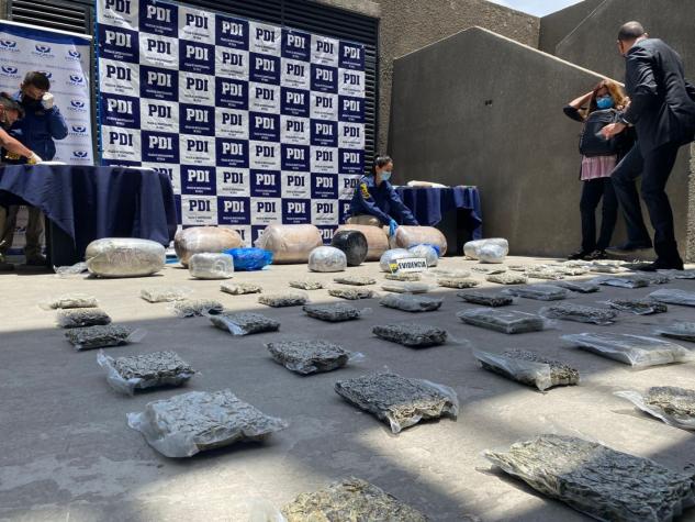 PDI detiene a ciudadanos venezolanos por incautación de más de 134 kilos de droga