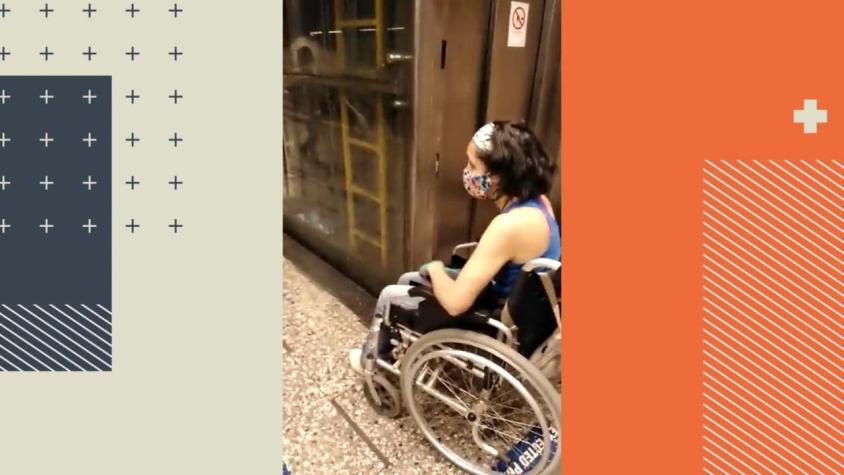 [VIDEO] Joven con discapacidad denuncia a Metro por no tener ascensor y que le negaran la ayuda