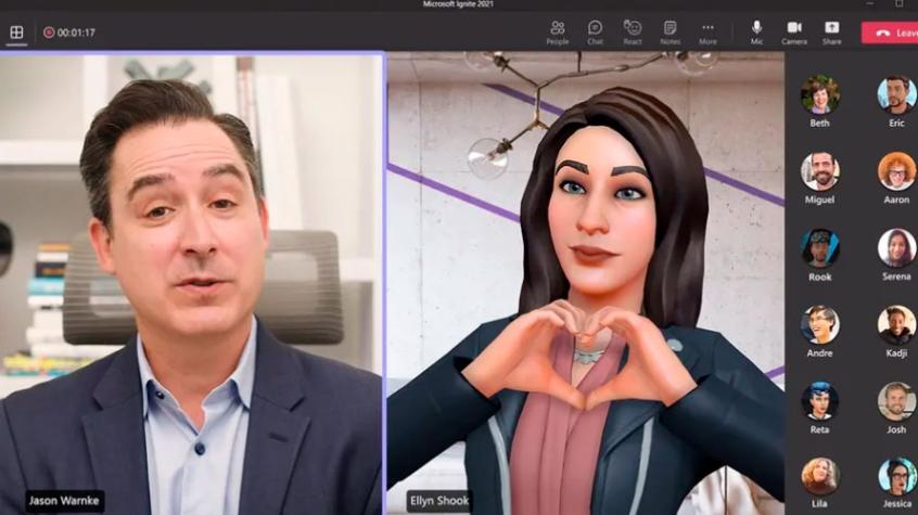 Un ejemplo de metaverso: Microsoft añade avatares 3D para reuniones virtuales