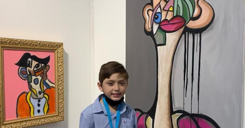 El niño pintor de 10 años que conquistó a la actriz Sofia Vergara