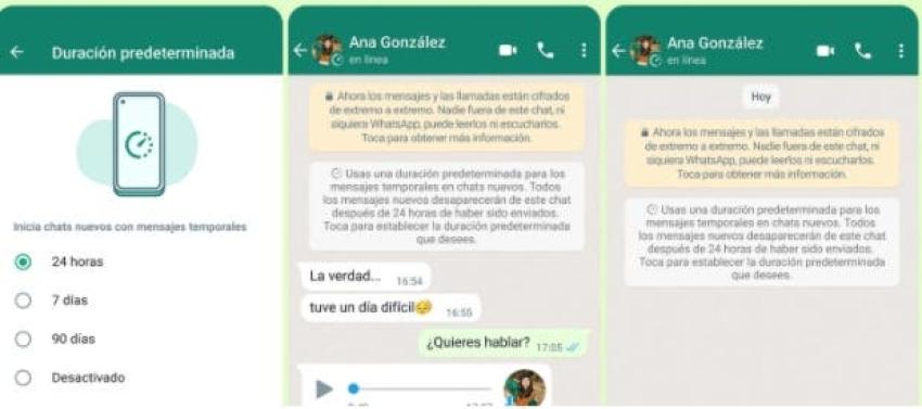 WhatsApp avanza en nuevas mejoras para sus mensajes temporales