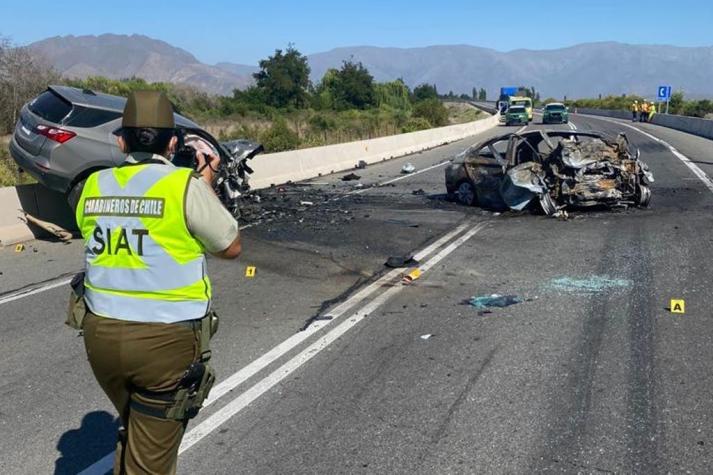 Violento choque frontal en Los Andes dejó un muerto: vehículo de la víctima se incendió