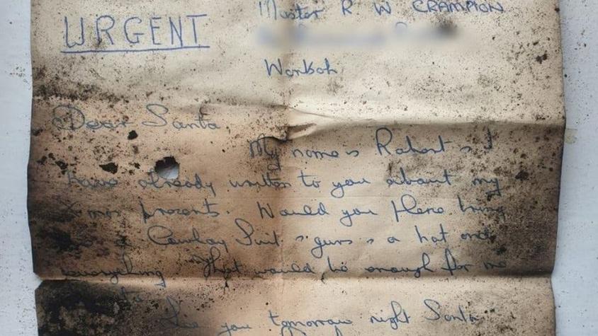 La carta a Santa Claus que quedó atascada en una chimenea y que encontraron 60 años después
