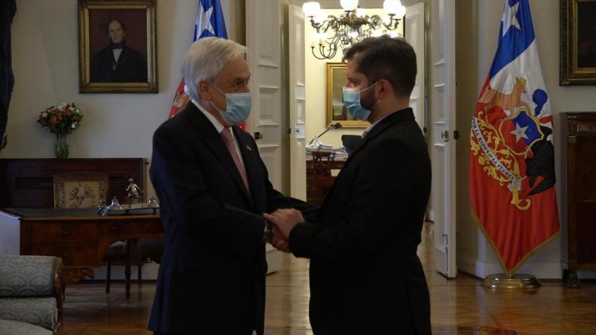 Piñera recibe a Boric en La Moneda: "Espero que tenga un muy buen gobierno"