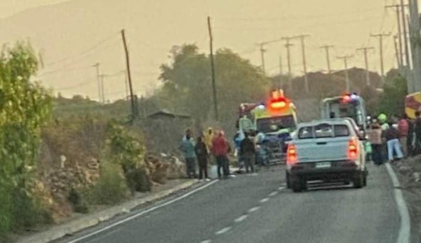 Dos personas murieron en accidente en Ovalle: Conductor iba bajo la influencia del alcohol