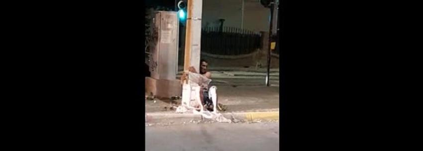 [VIDEO] Vecinos de San Bernardo protagonizan detención ciudadana amarrando a delincuente a un poste