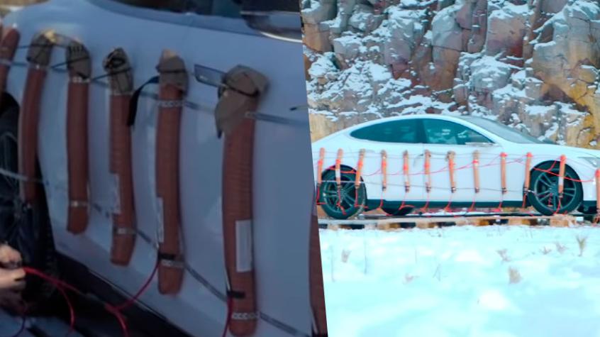[VIDEO] Hombre explotó su auto Tesla con dinamita por el alto costo de la batería