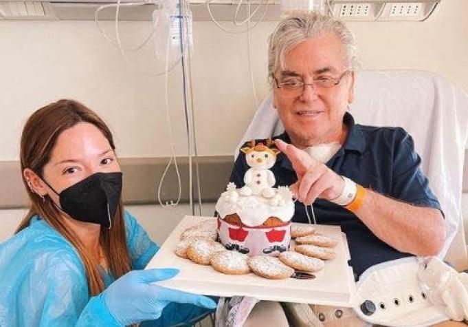 Kel Calderón pasó el Año Nuevo junto a su papá en la clínica