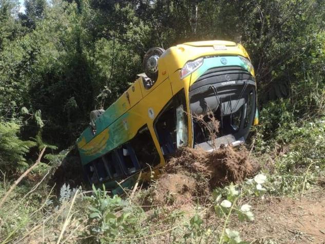Estudiantes de Veterinaria de la U. de Chile resultan heridos en accidente de bus en Purranque