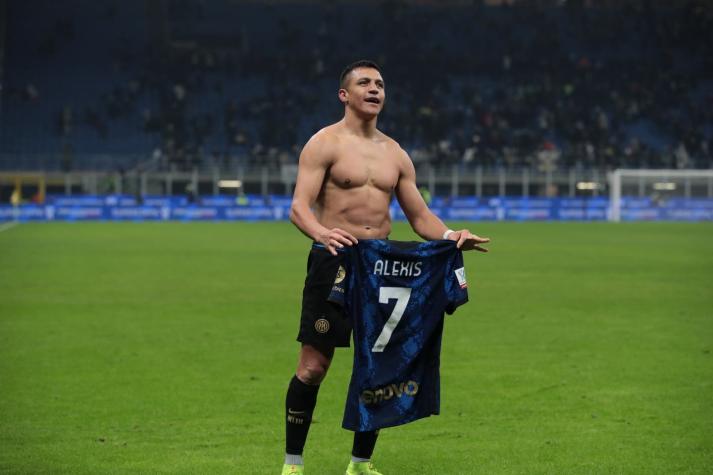 “Soy el número uno”: La celebración de Alexis Sánchez tras darle el título al Inter en la Supercopa