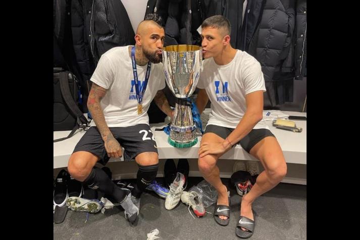 Vidal celebra con Alexis la Supercopa de Italia y recuerda títulos juntos en La Roja y Colo Colo