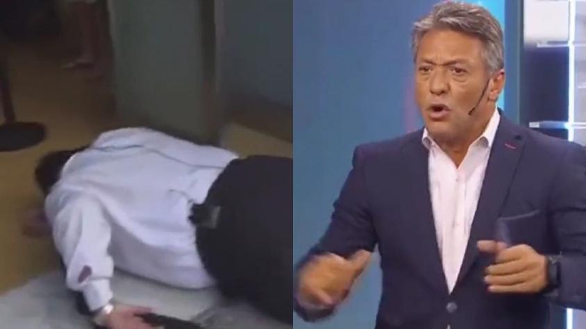 [VIDEO] Periodista se desmaya en vivo mientras despachaba fuera de un centro de testeo