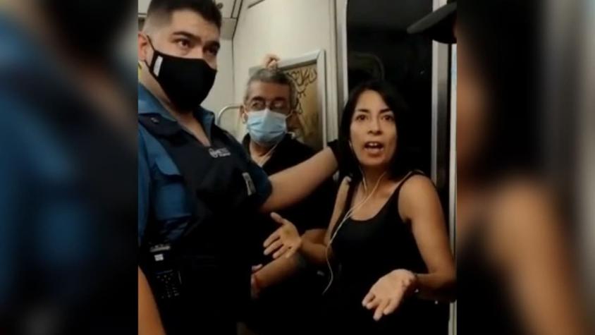 Metro de Santiago por mujer que se negaba a llevar mascarilla: "Su uso es obligatorio"