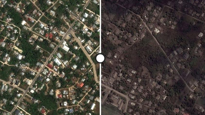 Tonga: las imágenes que revelan el antes y el después de la erupción del volcán
