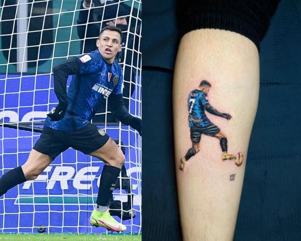 Hincha se tatuó el agónico gol de Alexis Sánchez contra la Juventus
