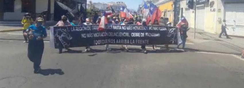 Tarapacá: Más de 4 mil personas realizaron marcha exigiendo más seguridad en la región