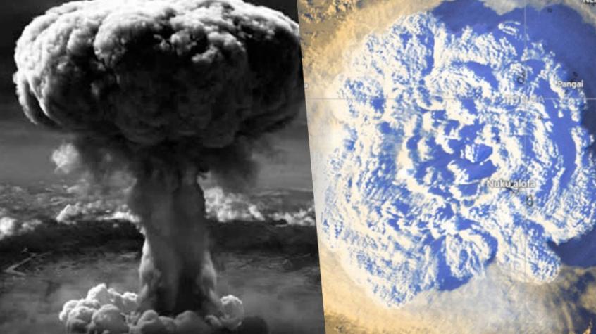 La erupción de Tonga fue 100 veces mayor que bomba atómica de Hiroshima