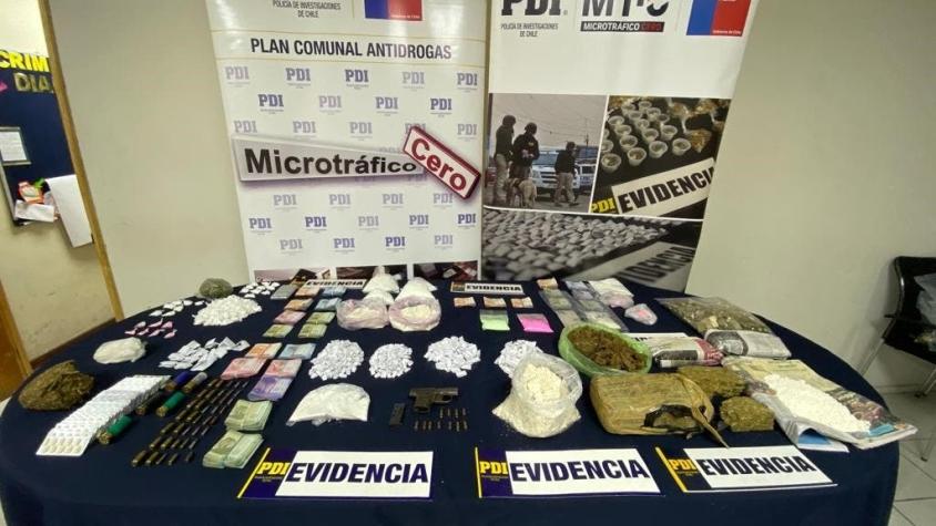 PDI saca de circulación más 14 mil dosis de drogas tras detener a 10 traficantes en Recoleta