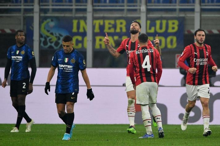 El Milan remontó al Inter de los chilenos y pone la Serie A al rojo vivo