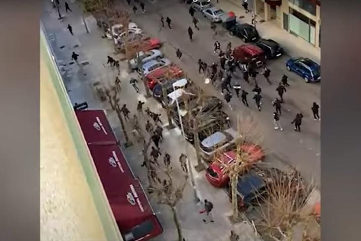 Hincha es violentamente golpeado durante batalla campal entre barristas del Celta y Rayo Vallecano