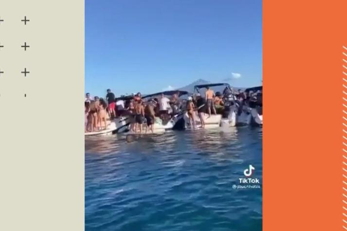 "Ibiza, te invito a Chile": Fiesta en lanchas en el lago Villarrica preocupa a las autoridades