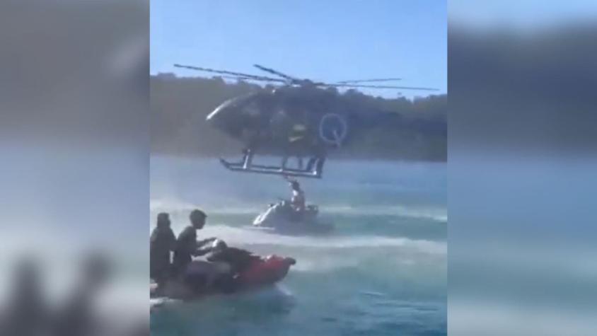 DGAC investigará sobrevuelo de helicóptero en polémica fiesta en Lago Villarrica