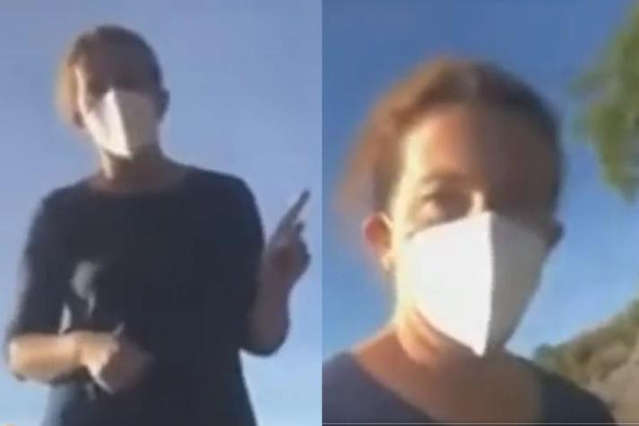 Mujer que expulsó a turista de playa en Puerto Montt dice que video fue editado y que fue agredida