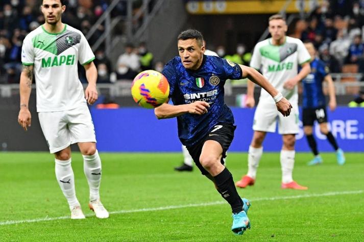 Inter, con Alexis Sánchez de titular, tiene un desafortunado partido y cayó de local con el Sassuolo
