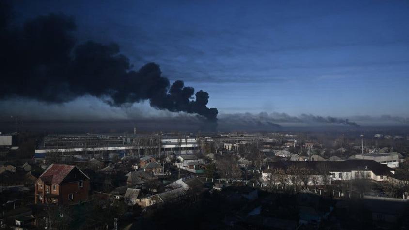 Ucrania y Rusia: las primeras imágenes de los ataques rusos en territorio ucraniano
