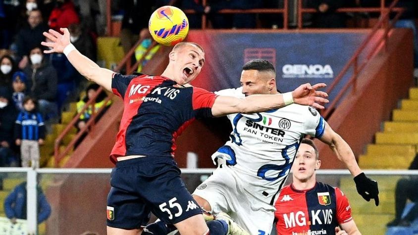 Inter solo saca un amargo empate en su visita al Genoa y sigue cediendo terreno en la punta