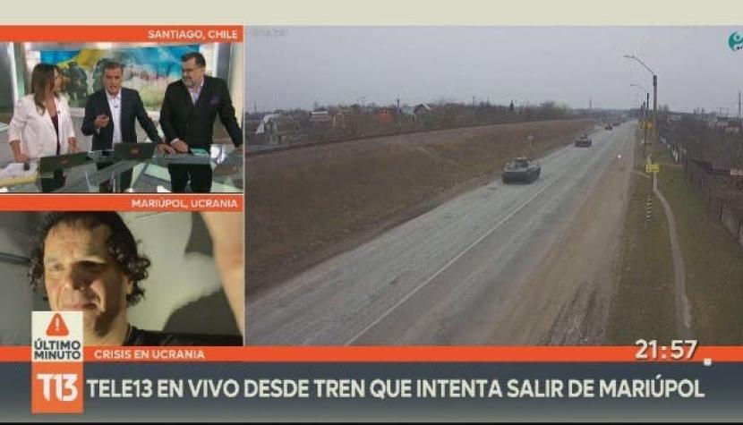 [VIDEO] T13 en Ucrania: Jorge Said desde tren que intenta salir de Mariúpol