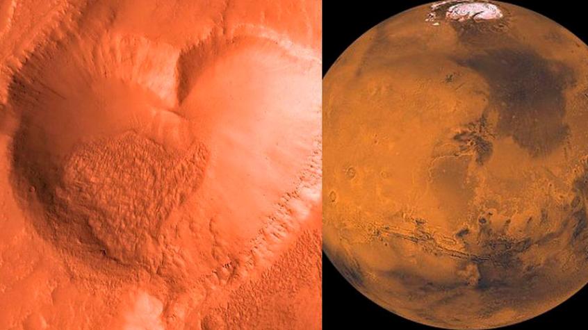 Amor espacial: La NASA compartió los románticos corazones de Marte