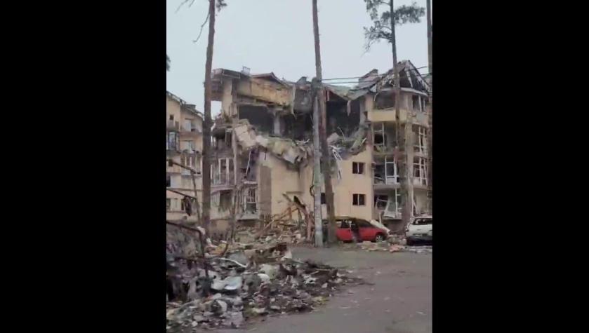 Video muestra la devastación en la ciudad de Irpin tras bombardeos de Rusia