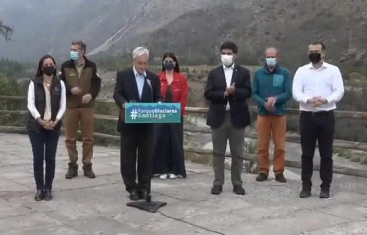 Presidente Piñera anuncia creación de Parque Glaciares de Santiago